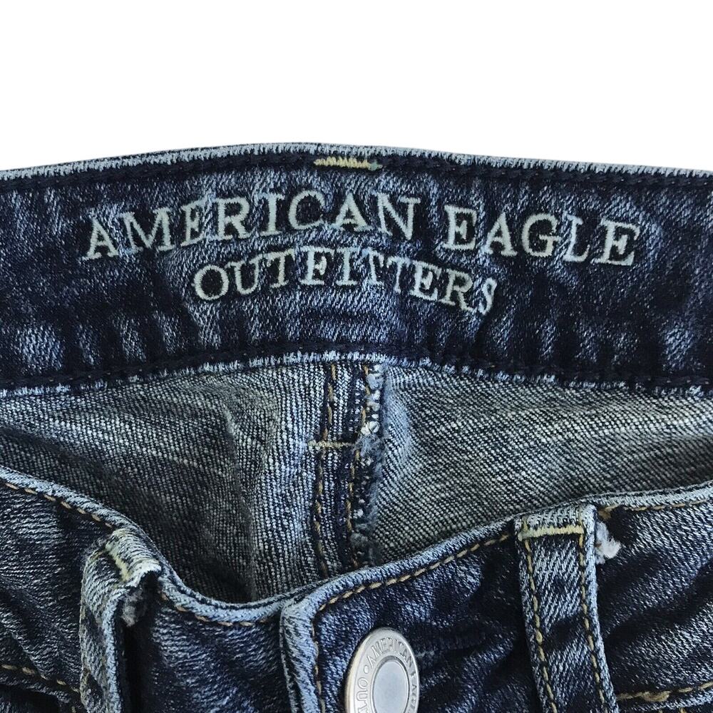 American Eagle Outfitters Jeans Womens 2 Skinny Kick Stretch Bootcut Denim Blue - Picture 8 of 11